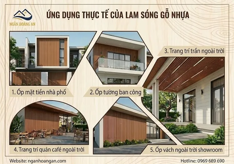 Ứng Dụng Của Tấm Ốp Lam Sóng Ngoài Trời Hwood HW211W28